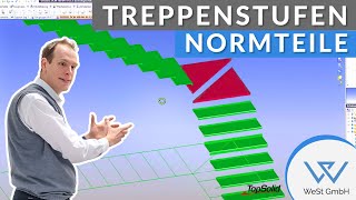 Wie erstellt man eigene Normteile für Treppenstufen  TopSolid Tutorial [upl. by Radburn]