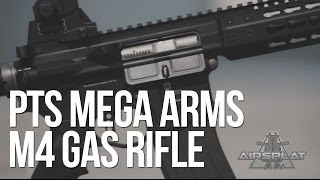 PTS Mega Arms M4 AR15 Airsoft Gas Blowback Rifle  AirSplat On Demand [upl. by Sisak]