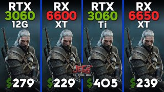 RTX 3060 12G vs RX 6600 XT vs RTX 3060 Ti vs RX 6650 XT  Ryzen 5 7600  Tested in 15 games [upl. by Drawyah]