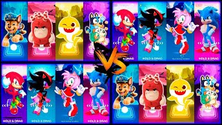 Tiles Hop Battle  Paw Patrol Chase vs Oddbods Fuse vs Baby Shark vs Bluey Bingo vs Sonic [upl. by Kristoffer]