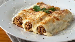 Si te encantan los CANELONES esta receta te va gustar  Relleno de carne ORIGINAL [upl. by Etteoj723]