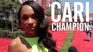 Newest SportsCenter Anchor Cari Champion Talks Caitlyn Jenner on the ESPYs Red Carpet [upl. by Stanwinn365]