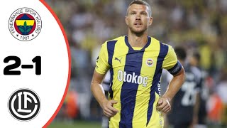 Fenerbahçe Vs Lugano 21 All Goals Results Extended Highlights UEFA Champions League [upl. by Ailimat498]