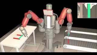 Robotics Simulation Baxter in VREP [upl. by Risser700]