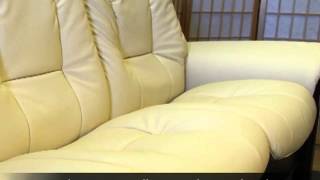 Stressless Buckingham 3Seat Sofa Vanilla Classic Leather Free White Glove Delivery [upl. by Lamarre]