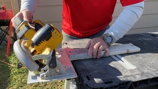 How to cut 45 degree angle with circular saw [upl. by Ahsoym]