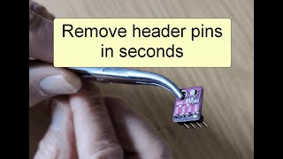 Desoldering and removing PCB header pins in a few seconds [upl. by Paucker178]