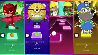 PJ Mask vs Minions vs Co Comelon vs Wolfoo Tile Hop Gameplay [upl. by Akapol167]