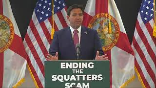 Gov DeSantis in Orlando Expected to sign legislation related to squatters [upl. by Valeta31]