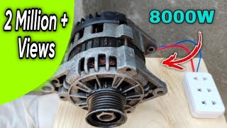 I turn car dynamo into 220v 8000w electric generator [upl. by Doxia]