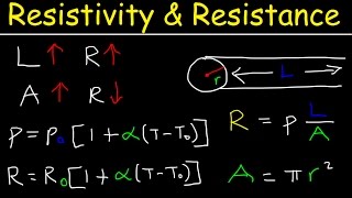 Resistivity and Resistance Formula Conductivity Temperature Coefficient Physics Problems [upl. by Atinreb]