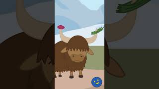 Yak Song Short  Fun Animal Song For Kids │ Smiley Rhymes [upl. by Ahsiea167]