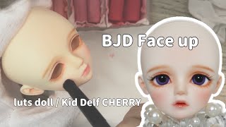 BJD Face up  luts doll  Kid Delf CHERRY キャストドールメイク [upl. by Sheehan]