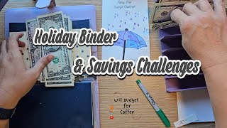 Holiday Savings Binder  Savings Challenge Day [upl. by Oilalue]