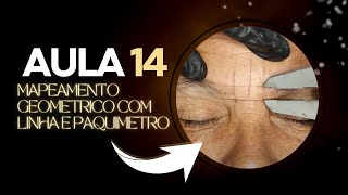 Mapeamento geometrico de sobrancelhas com linha e paquimetro  curso de sobrancelhas gratis  Ep 14 [upl. by Tallbott]