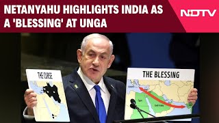 Netanyahu At UN General Assembly  Netanyahu Highlights India AS A Blessing At UNGA [upl. by Vinson815]