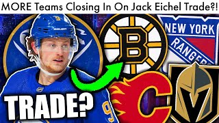 HUGE JACK EICHEL UPDATES Bruins Flames Golden Knights Rangers amp MORE NHL Trade Rumors amp News [upl. by Kissner]