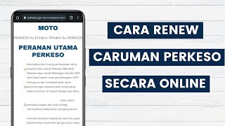 Cara Renew Caruman PERKESO Bulanan Atau Tahunan Secara Online Guna Telefon  Perbaharui Di Matrix [upl. by Wendell633]