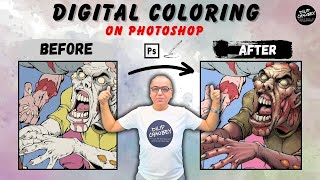 Digital Coloring of a Comic on Photoshop  Dilip Chaubey [upl. by Melodie]