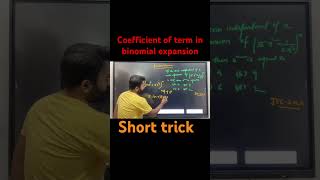 Binomial theorem  coefficient of term in binomial expansion  jee [upl. by Odnomar]