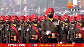 Republic Day Parade 2024  Sikh Regiment  कर्तव्यपथावर शीख रेजिमेंटचे शानदार पथसंचालन [upl. by Nered]