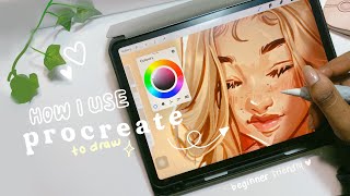 📎🧸🤍how i use procreate to draw  my digital art process ⁎⁺˳✧༚ [upl. by Idnic]