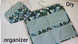 wall hanging cloth bag sewing tutorialhow to make wall hanging fabric organizer [upl. by Eema]