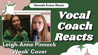 LeighAnne Pinnock Weak SWV Cover  Vocal Coach Reacts  Hannah Evans Music [upl. by Melquist]