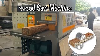 Round Log Full Automatic Rip Saw Cutting Line Woodworking Machinery [upl. by Wylen]