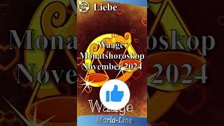 Waage LIEBE ❤️ Horoskop November 2024 [upl. by Heman]