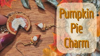 DIY Pumpkin Pie Charms  easy polymer clay charm tutorial w real pumpkin spice and cinnamon [upl. by Desmond]