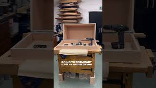 Fitting tool chest lid and filming for YT series woodworking toolchest handtoolwoodworking [upl. by Ardis]