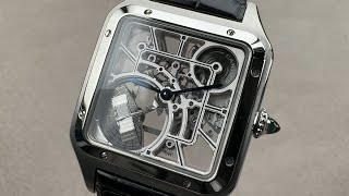 Cartier Santos Dumont Skeleton Micro Rotor Demoiselle WHSA0032 Cartier Watch Review [upl. by Hake]