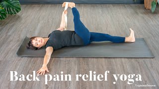 Back pain relief yoga  20min  mobilise amp release [upl. by Felise442]