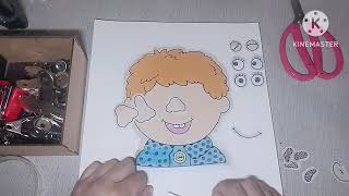 Face puzzle creative art for kidssimple easy [upl. by Enelloc]