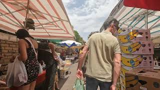 Sunday Street Market in Rome  porta portese June 2022 [upl. by Leilamag]