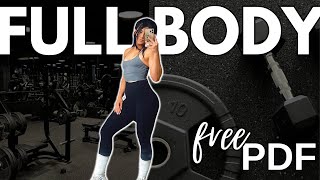 Complete Full Body Gym Workout for Beginners Get Strong and Toned with Free PDF Guide [upl. by Fanny7]