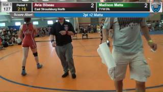 9012 Junior Women 127 Avia Bibeau East Stroudsburg North vs Madison Matta TYW PA 4138304104 [upl. by Chance]