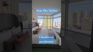 Room tour in 60 seconds  Aria Sky suites 1 bedroom penthouse roomtour solotravel vegas onetake [upl. by Stretch641]