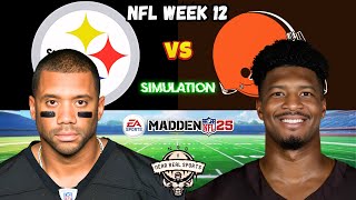 STEELERS vs BROWNS  NFL WEEK 12  MADDEN 25 PREDICTIONS [upl. by Metah]