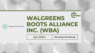 Walgreens Boots Alliance Inc WBA Earnings Call Recap for Q4 2024 [upl. by Kanya]