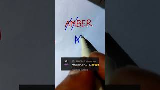 AMBER NAME Ka NEW 😱 LOGO 😱✅ logo signature drawing art video logo art [upl. by Farrish28]