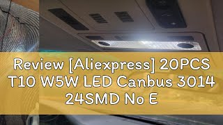 Review Aliexpress 20PCS T10 W5W LED Canbus 3014 24SMD No Error 194 168 T10 LED Car Interior Instr [upl. by Recha]