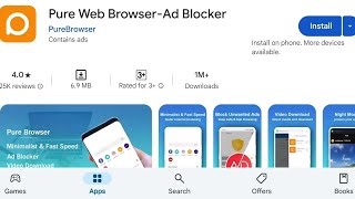 How To Install Pure Web Browser Ad Blocker Apps  How To Download Pure Web Browser Ad Blocker Apps [upl. by Matuag]