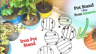 🔥Round Iron Planter Pot Stand for Home Décor Office Garden Balcony Décor Unboxing amp Review [upl. by Nylyrehc193]