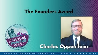 Charles Oppenheim accepts 2022 Founders Award [upl. by Chlo]