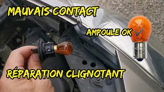 Réparation clignotant problème ampoule problème renault connu clio scenic megane modus etc [upl. by Sacci537]