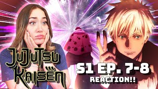 GOJOS FACE REVEAL ❤️  JUJUTSU KAISEN S1 Episode 7 amp 8 REACTION [upl. by Pinckney]