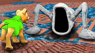 Can SEA EATER find me in a MAZE Garrys Mod Sandbox [upl. by Oinegue45]