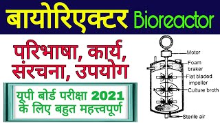 बायोरिएक्टर  bioreactor in hindi  bioreactors in biotechnology  bioreactor class 12 biology [upl. by Aidiruy]